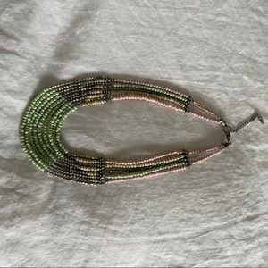 Layered necklace with silver accent